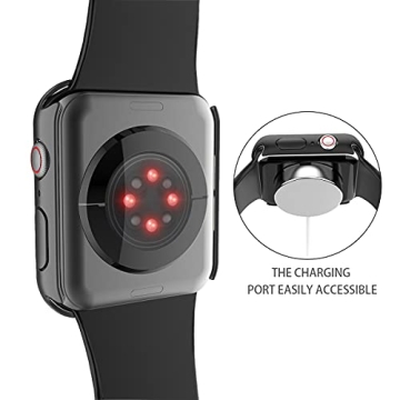 Durable Hard PC Case with Tempered Glass for Apple Watch