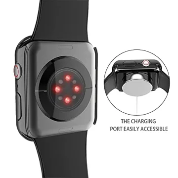 Durable Hard PC Case with Tempered Glass for Apple Watch