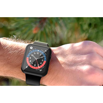 Durable Hard PC Case with Tempered Glass for Apple Watch