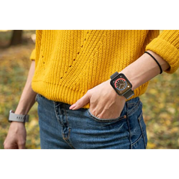 Durable Hard PC Case with Tempered Glass for Apple Watch