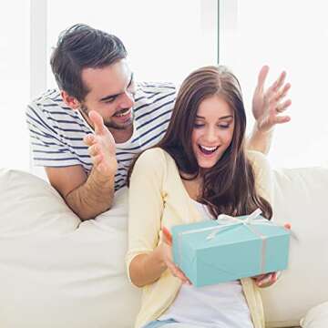 UnicoPak Blue Gift Boxes 10 Pack 9.5x6.6x4 Inches, Gift Boxes for Presents, Bridesmaid Proposal Box, Gift Box for Wedding, Birthday, Baby Shower, Anniversary, Graduation, Christmas