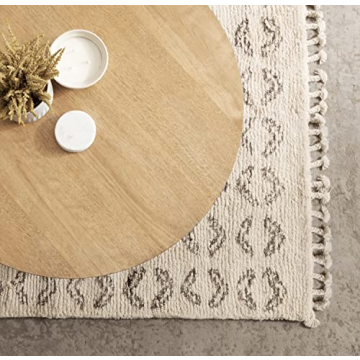 Foxford Round Coffee Table Two-Tier Storage Durable Wood