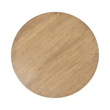 Foxford Round Coffee Table Two-Tier Storage Durable Wood