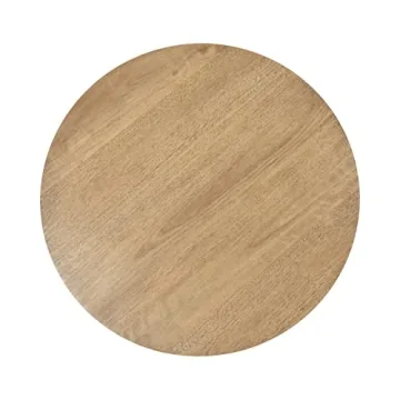 Foxford Round Coffee Table Two-Tier Storage Durable Wood