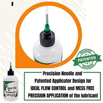 Premium Treadmill Belt Lubricant - Made in The USA - Patented Application Tube and Precision Twist Cap - 100% Pure Silicone - Spot On