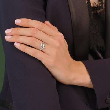 Biddy Murphy Women's Claddagh Maids Ring - Handcrafted Sterling Silver, Size 6