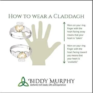 Biddy Murphy Women's Claddagh Maids Ring - Classic Sterling Silver