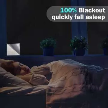 Joydeco Portable Blackout Curtains, Blackout Shades (118" x 57"), Blackout Window Cover Blackout Blinds, Blackout Curtains for Bedroom Windows Baby Nursery Room Darkening Travel