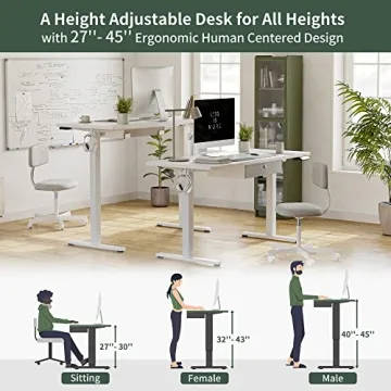 Ergonomic FEZIBO Electric Standing Desk 48 x 24 inches