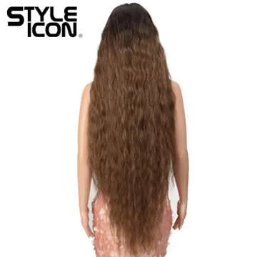 Style Icon 41" Lace Front Wigs Super Long Wavy Wig Middle Part Lace Wigs 130% Density Synthetic Wigs(41", TT6/30W)