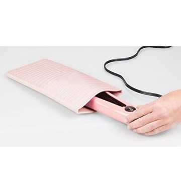 mDesign Silicone Heat-Resistant Styling Tool Mat & Pouch