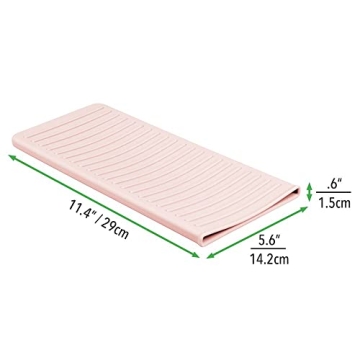 mDesign Silicone Heat-Resistant Styling Tool Mat & Pouch