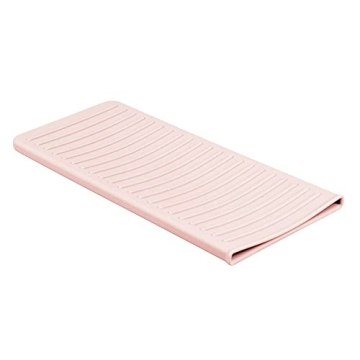 mDesign Silicone Heat-Resistant Styling Tool Mat & Pouch