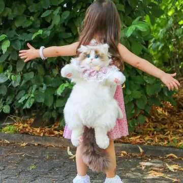 Chongker Cat Plush Backpack - Realistic Cat Design