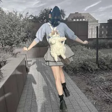 Chongker Cat Plush Backpack - Realistic Cat Design