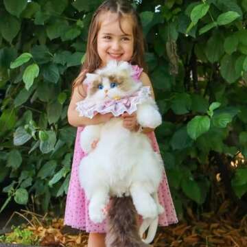 Chongker Cat Plush Backpack - Realistic Cat Design