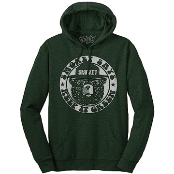 Smokey Bear Keep It Green Hoodie - Ultra Soft Forest Green Sweatshirt