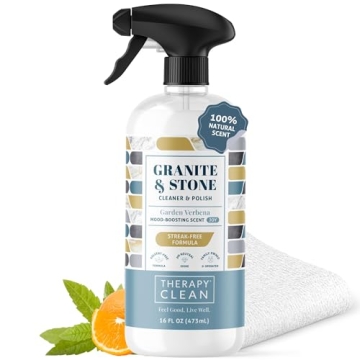 Therapy Granite Countertop Cleaner 100% Natural Scent Streak-Free Daily Granite Cleaner and Polish f...