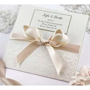 VATIN Double Face Cream Satin Ribbon 1/4" Continuous 50 Yards,Cream Polyester Fabric Ribbon use for Bows Bouquet, Gift Wrapping, Floral Arrangement Wedding Decoration