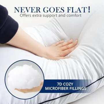 HYMOKEGE Body Pillow for Adults - Fluffy and Supportive