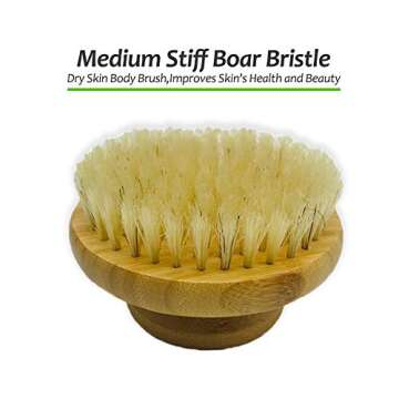 HONOMA Natural Bristle Dry Brush for Skin Vitality