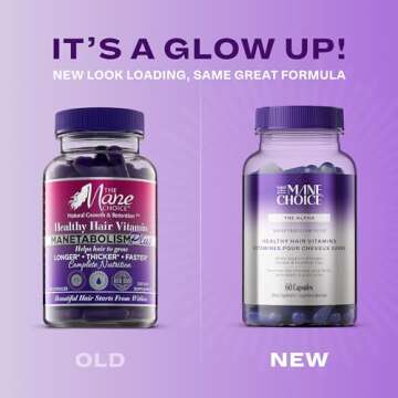 The Mane Choice MANETABOLISM Plus Healthy Hair Growth Vitamins - Supplements for Longer, Thicker, He...