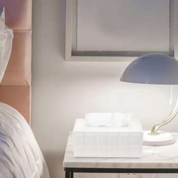 Sumnacon Rectangular Leather Tissue Box Cover - Stylish Tissue Box Holder with Magnetic Bottom, Deco...