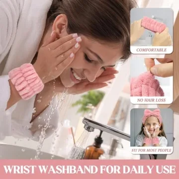 Women's Microfiber Wrist Towels for Face Washing