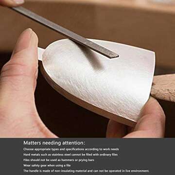 KALIM Mini Needle File Set - 6 Durable Carbon Steel Files