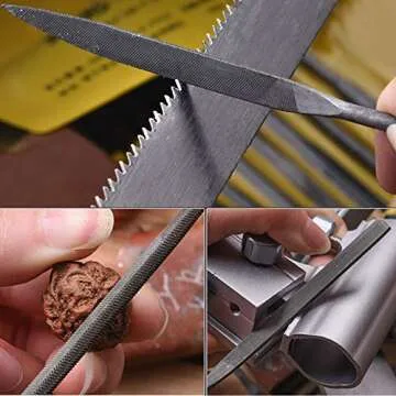 KALIM Mini Needle File Set - 6 Durable Carbon Steel Files