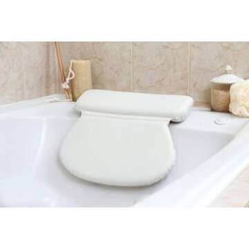 Epica Bath Pillow | Luxury Bathroom Accessories for Women & Men, Bathtub Decor, Bath Essentials | Non-Slip Waterproof Pillow with Strong Suction Cups, Hot Tub Neck Support, Bathtub Spa Pillow, Oval