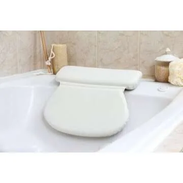 Epica Bath Pillow | Luxury Bathroom Accessories for Women & Men, Bathtub Decor, Bath Essentials | Non-Slip Waterproof Pillow with Strong Suction Cups, Hot Tub Neck Support, Bathtub Spa Pillow, Oval