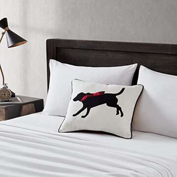 Eddie Bauer Home Throw Pillow with Zipper Closure, Perfect Home Decor for Bed or Sofa, 16" x 20", Wi...