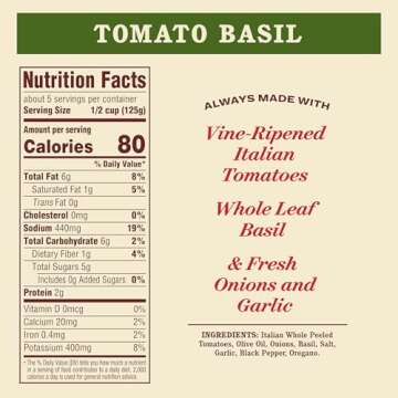 Rao's Homemade Tomato Basil Sauce 24 oz - All Natural Quality