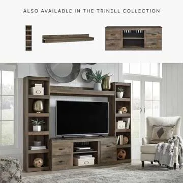 Trinell Pier-Style Bookcase: Rustic Charm & Functionality