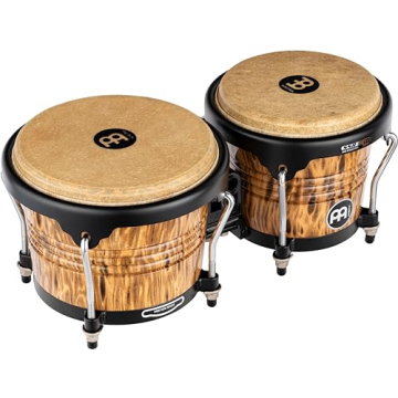 Meinl Percussion Bongos Hand Drum Set 6.75" and 8" with Hardwood Shells and Tuning Key