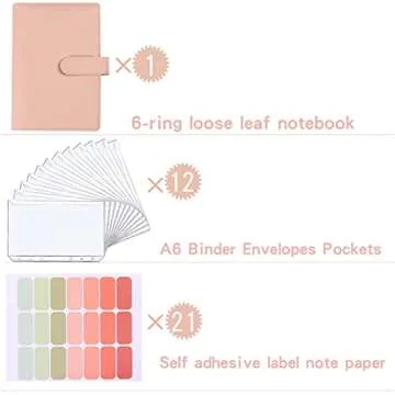 LXWHYP Money Saving Binder, Savings Challenges Book with for Cash Envelopes, 12pcs Zipper Envelopes A5 Budget Binder, Budget Planner for Managing Budgets and Saving Money (Pink-9.2IN)