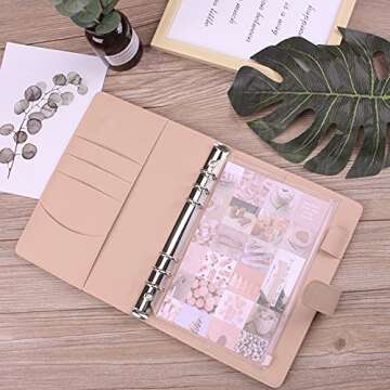 LXWHYP Money Saving Binder, Savings Challenges Book with for Cash Envelopes, 12pcs Zipper Envelopes A5 Budget Binder, Budget Planner for Managing Budgets and Saving Money (Pink-9.2IN)