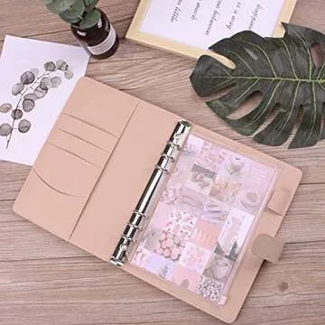 LXWHYP Money Saving Binder, Savings Challenges Book with for Cash Envelopes, 12pcs Zipper Envelopes A5 Budget Binder, Budget Planner for Managing Budgets and Saving Money (Pink-9.2IN)