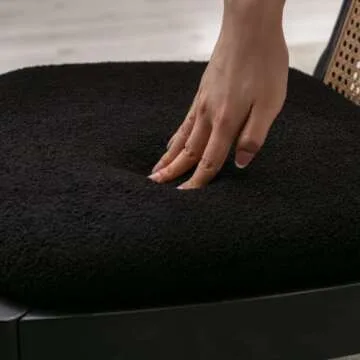 Stylish LukeAlon Modern Sherpa Dining Chairs Set of 2