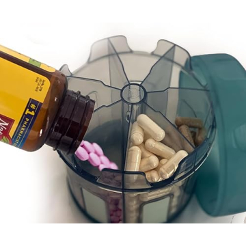 XL 7-Compartment Pill Organizer with Soft TPU Lid