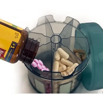 XL 7-Compartment Pill Organizer with Soft TPU Lid