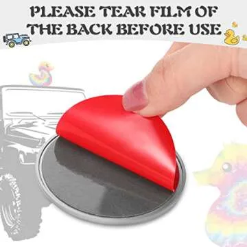 Hicarer 2 Pcs Duck Badge Rated Car Emblem 4 x 4 3D Automotive Badges Round Metal Duck Car Badge Decal Sticker Compatible with Vehicles Trucks Motorcycle Bumper (Duck Rated)