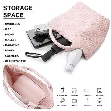 Woven Vegan Leather Tote Bag – Stylish, Versatile, Eco-Friendly