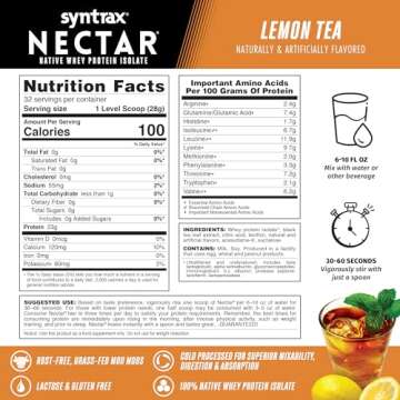 Syntrax 100% Whey Isolate Protein Powder - Lemon Tea