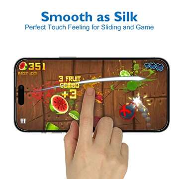 Mothca 2 Pack Matte Glass Screen Protector for iPhone 14 Pro Max with Camera Lens Protectors