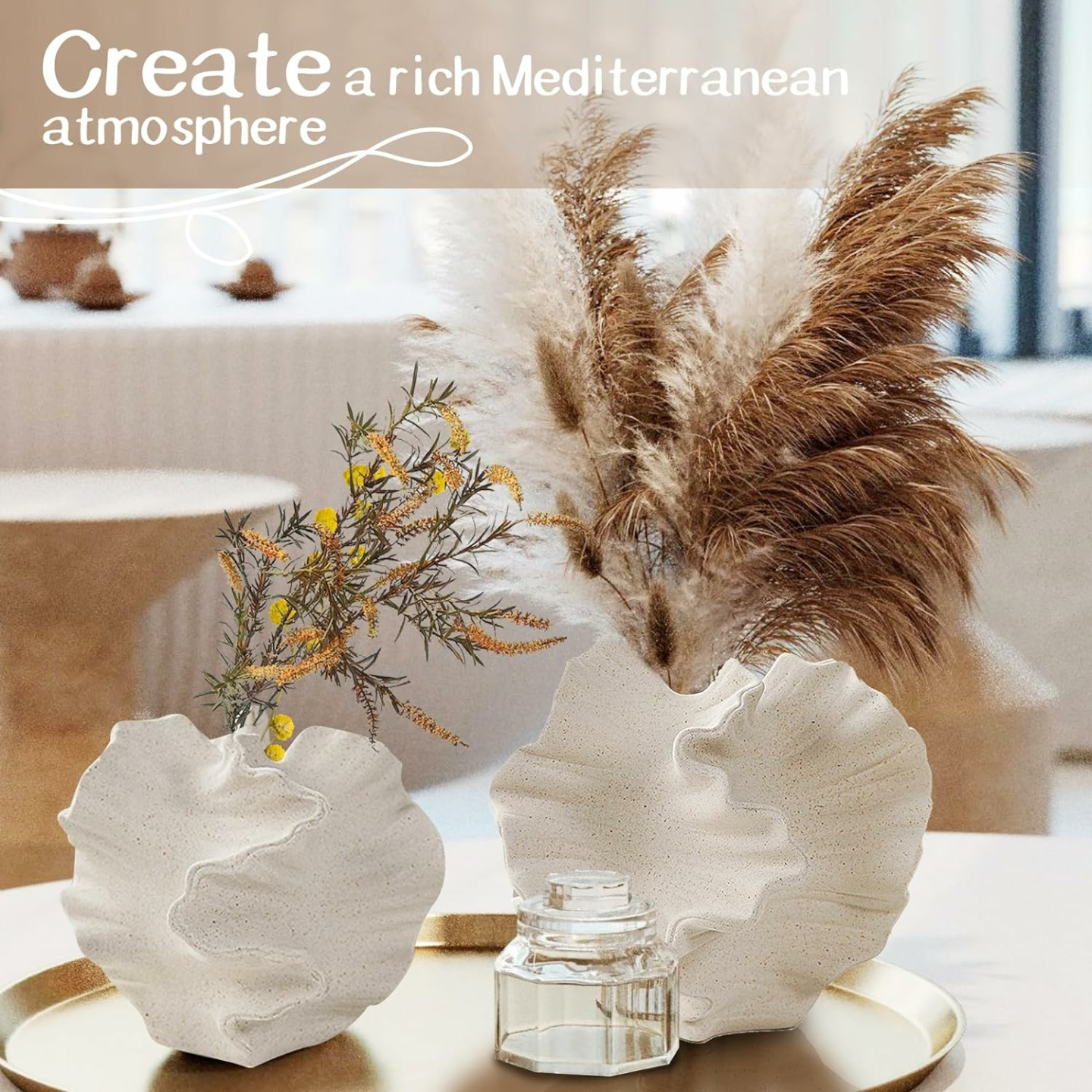 Elegant White Ceramic Vase for Modern Home Decor