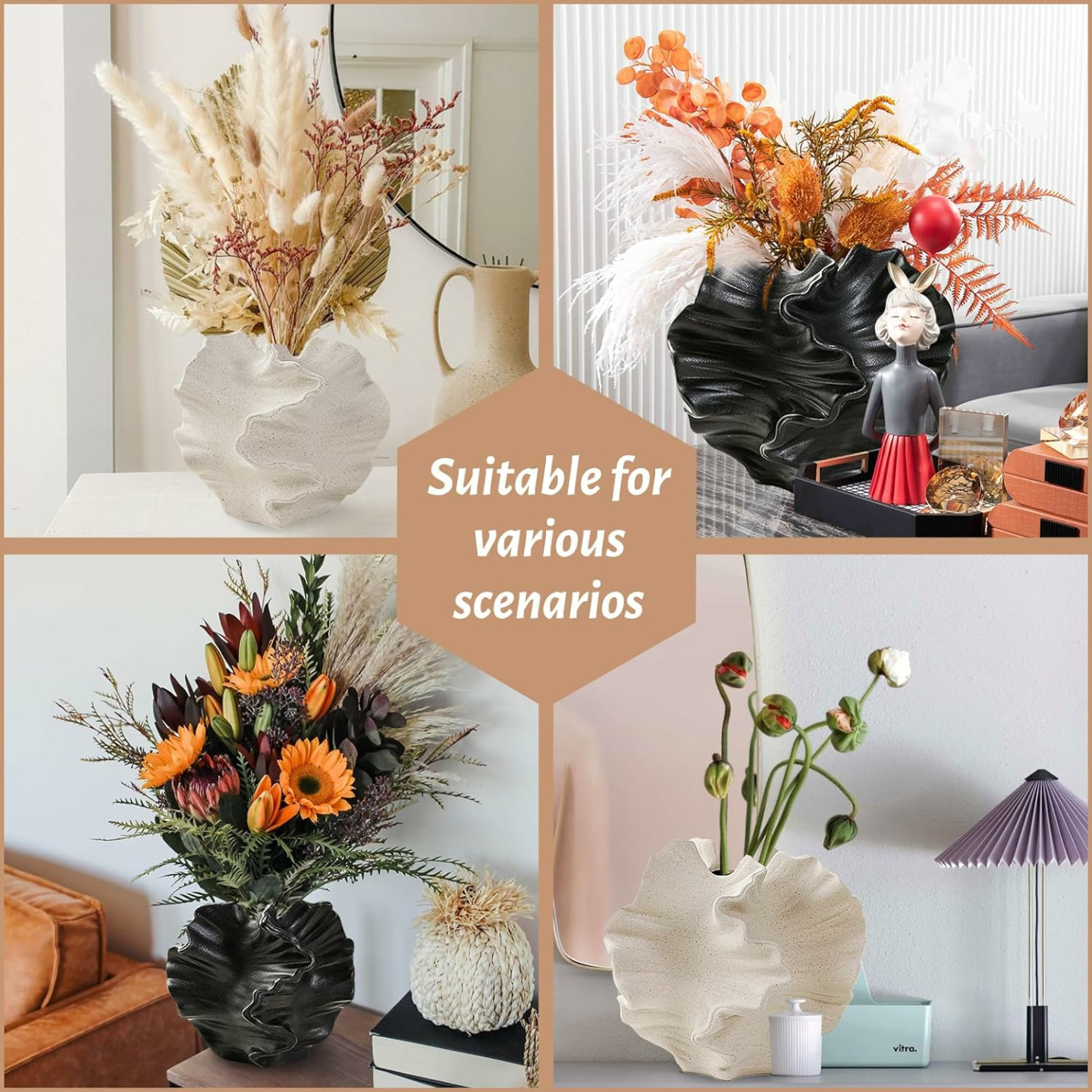 Elegant White Ceramic Vase for Modern Home Decor