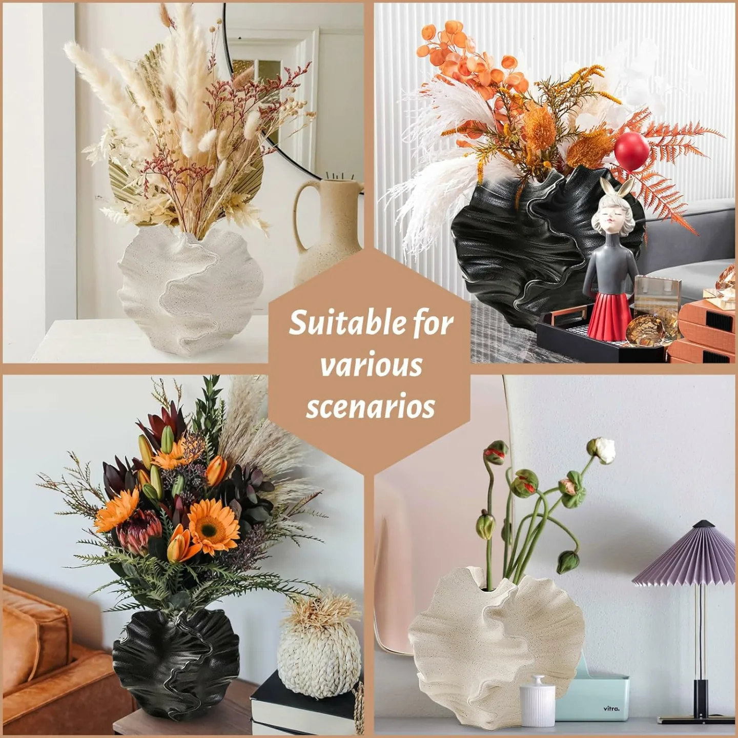 Elegant White Ceramic Vase for Modern Home Decor