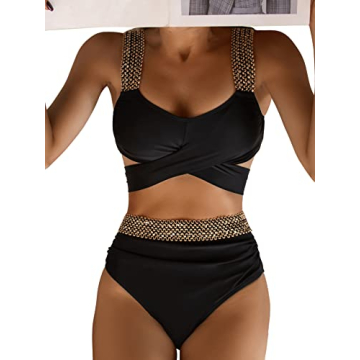 SweatyRocks Women's High Waisted Bikini Set for Summer Fun